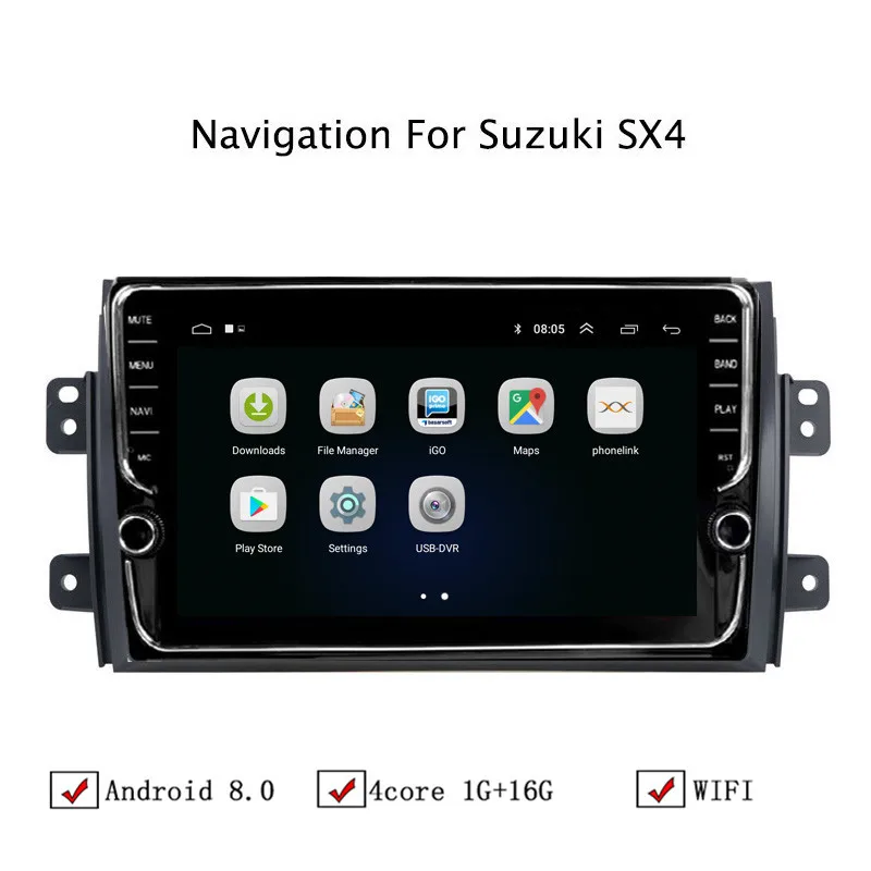 9 "Android 8 1 автомобиля gps навигации Для Suzuki SX4 2006-2011 автомобиль радио стерео