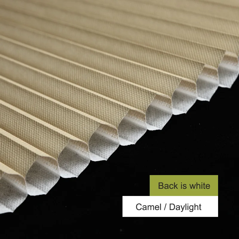 Daylight-Camel SUNFREE электрические сотовые жалюзи Индивидуальный размер дневной свет ткань и затемненная ткань шумоподавление моторизованные сотовые жалюзи - Цвет: Daylight-Camel