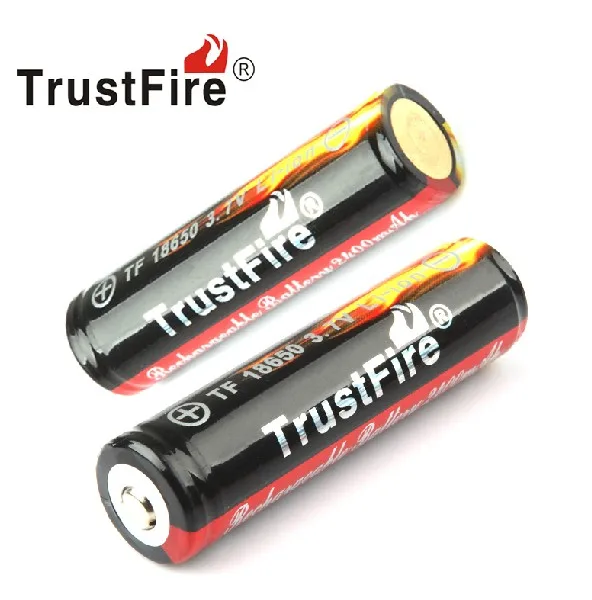 2 шт. TrustFire 18650 аккумуляторная батарея 3 7 V 2400mAh литий-ионный аккумулятор с PCB