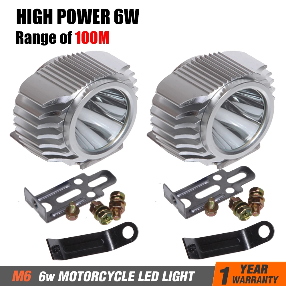 BOSMAA 6W Белый w/ XML T6 чип светодиодный автомобильный фонарь для мотоцикла