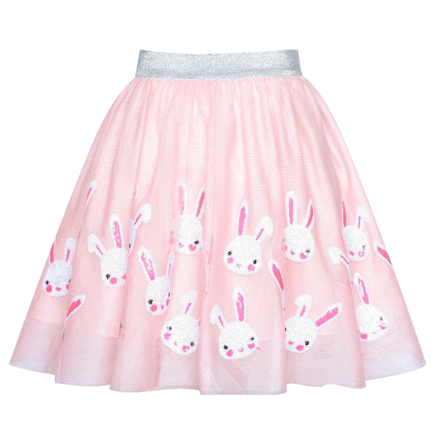 Sunny Fashion Девочки Юбка Синий Сердце Блестки сверкающий Пачка На танцах