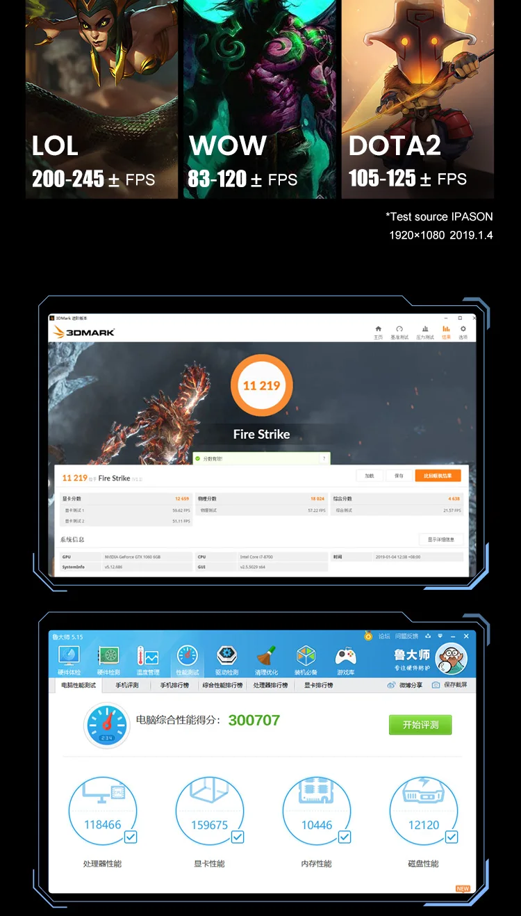 6 Сore консоль для ПК-игр с поддержкой Windows IPASON P7 Мощность Intel i7 8700 DDR4 8G 16G Оперативная память GTX1660 6G Barebone Windows10 настольный компьютер