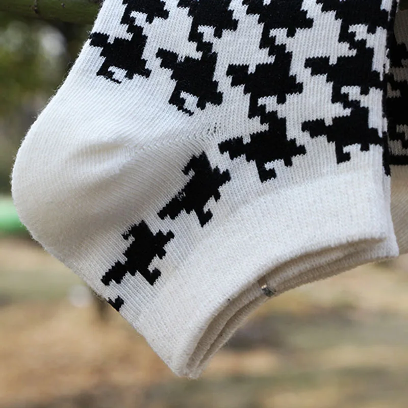 

Socks Women 2020 Cotton Plaid Retro Breathable Soft Short Sock Korean Style Simple High Elasticity Womens Leisure All-match Chic