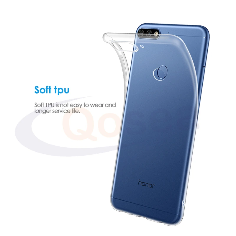 Qosea Телефон чехол для Huawei Honor 7C прозрачный тонкий мягкий Силиконовый ТПУ Защитная