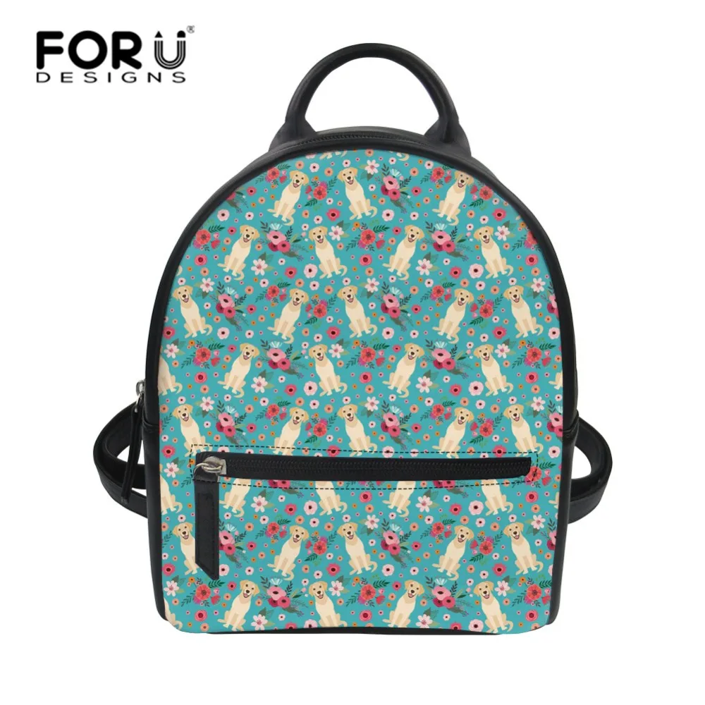 FORUDESIGNS/Лабрадор с изображением собачки из мягкой искусственной кожи Мини рюкзаки