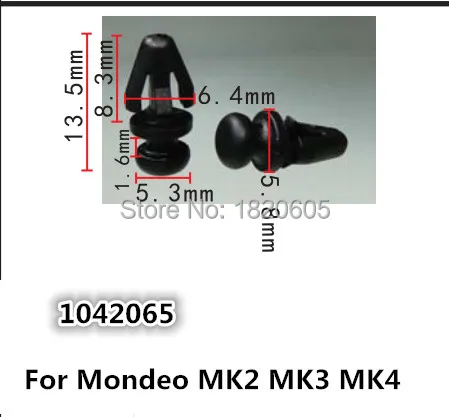 100x зажимы для уплотнения прокладки двери зажим нижней Ford Mondeo MK2 3 4 1042065 W702985104206|door