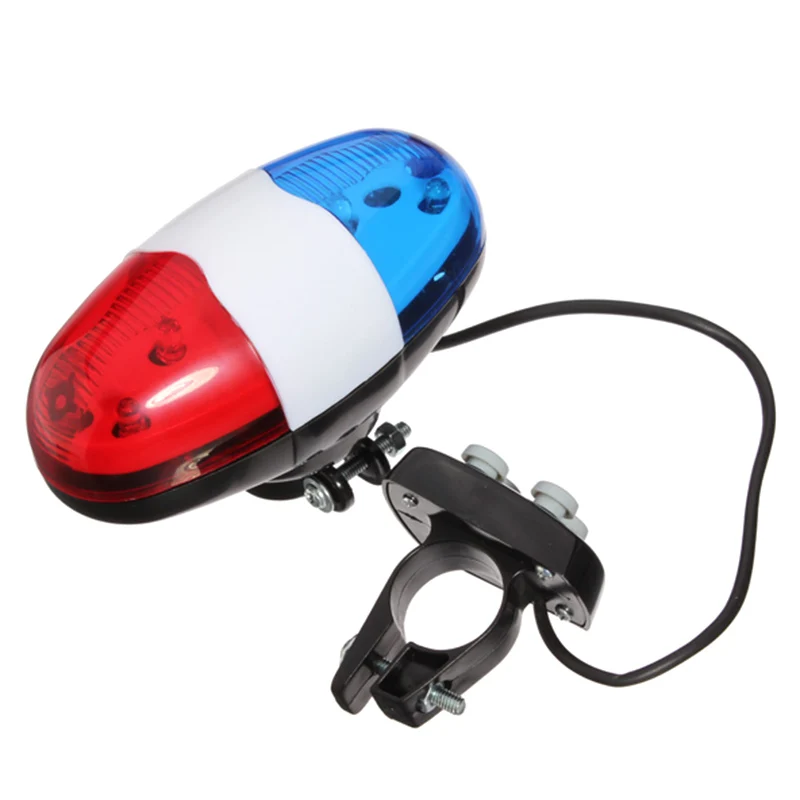 

Bicycle 6 Flashing LED 4 Sounds Police Siren Trumpet Horn Bell Bike Rear Taillight Waterproof MTB Road Bike Tail Light