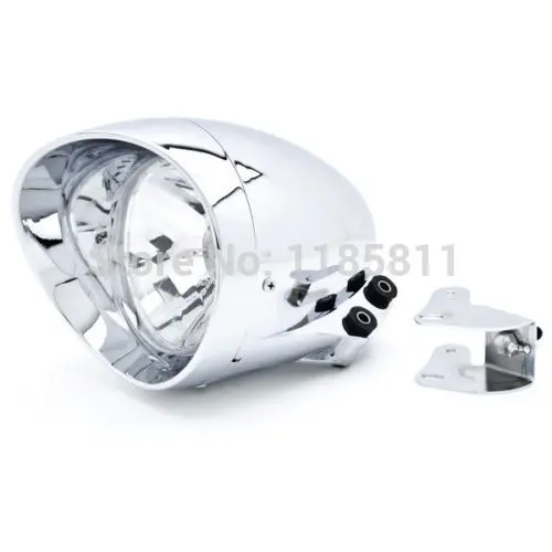 Мотоциклетные хромированные фары 12 В ближнего и дальнего света прозрачные линзы