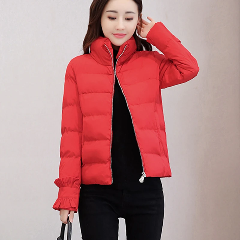 Новинка 2020 Женское зимнее пальто Модное теплое с вырезом короткая хлопковая