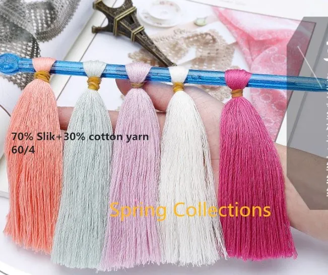 Новинка Лидер продаж разноцветная мягкая из камвольной шерсти гладкая 60/4 70% шелк