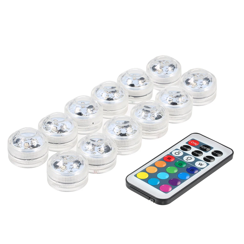 1/10/12 упаковка RGB Led подводный свет пруд погружной IP68 Водонепроницаемый фонтан