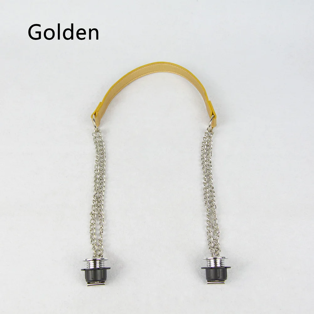 Golden TANQU одна деталь Obag Серебряная длинная двойная цепь с металлическим покрытием винт для OBag ручка O сумка женская сумка через плечо - Цвет: Golden