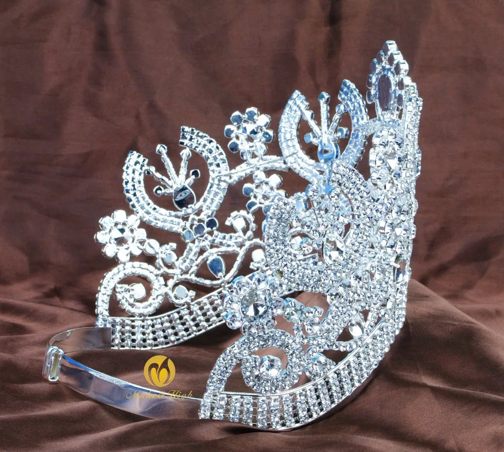 Женская тиара с короной Miss Beauty изысканные Контурные австрийские стразы повязка