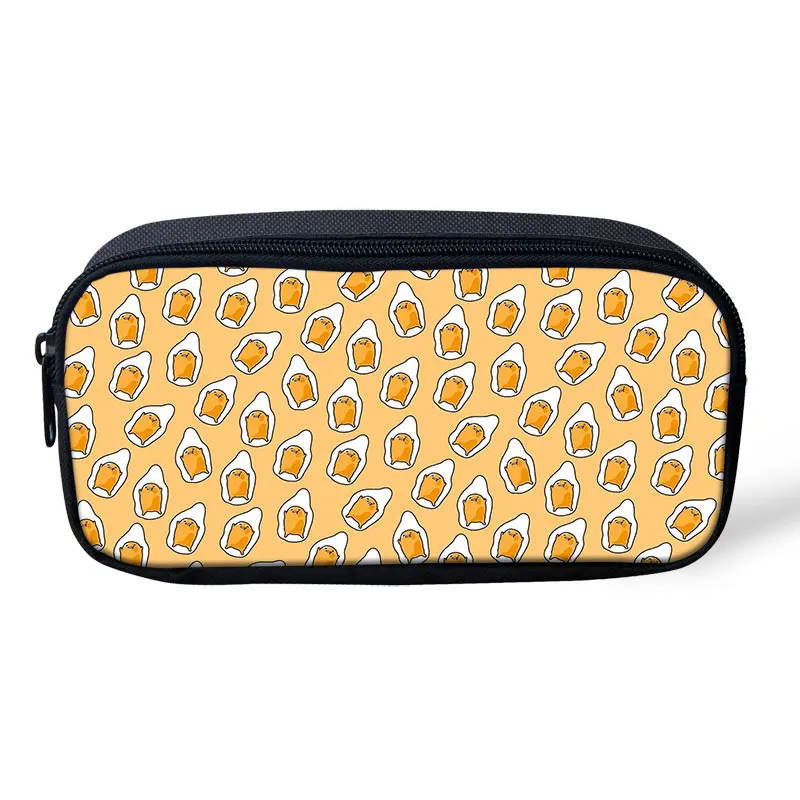 Тикин милый желтый Gudetama ручка сумки аниме Косметика Сумки Портативный молнии школьный пенал Чехол для хранения канцелярские принадлежности - Цвет: As Picture