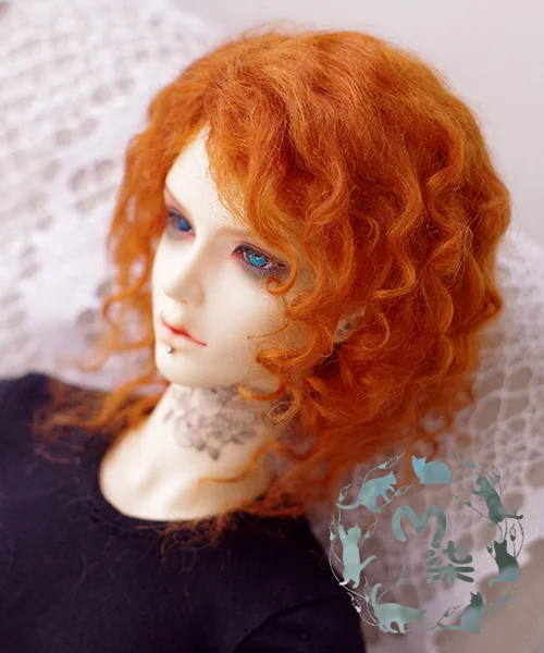 M7-bjd кукольный парик из мохера Рождество морковь красный 8-9 дюймов 7-8 дюймов 6-7 дюймов 4-5 дюймов 1/3 1/4 1/6 1/8 SD MSD YOSD