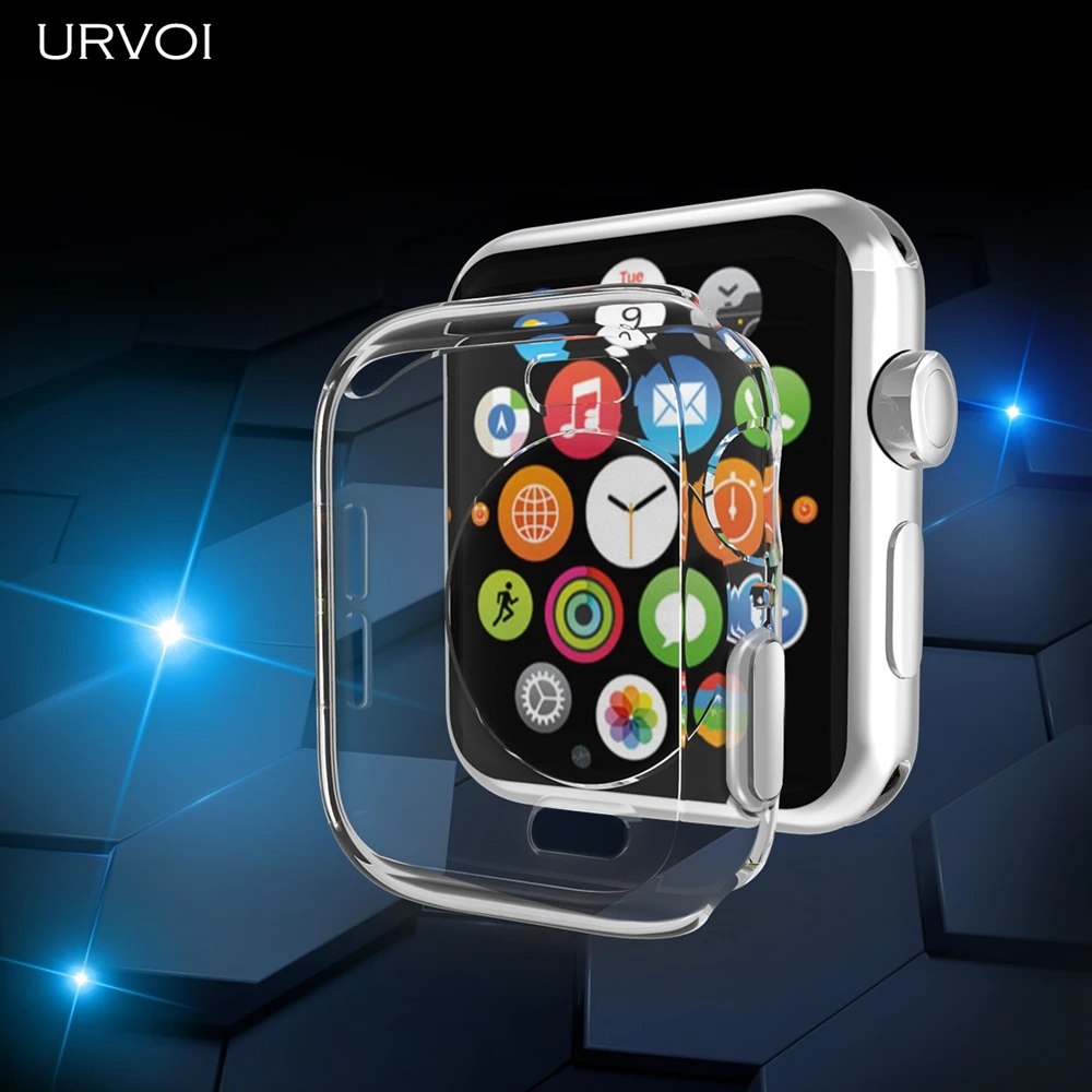 Мягкий чехол URVOI для iwatch версии 5 4 3 2 тонкий тонкая рамка ремешок|Часы Чехлы| |