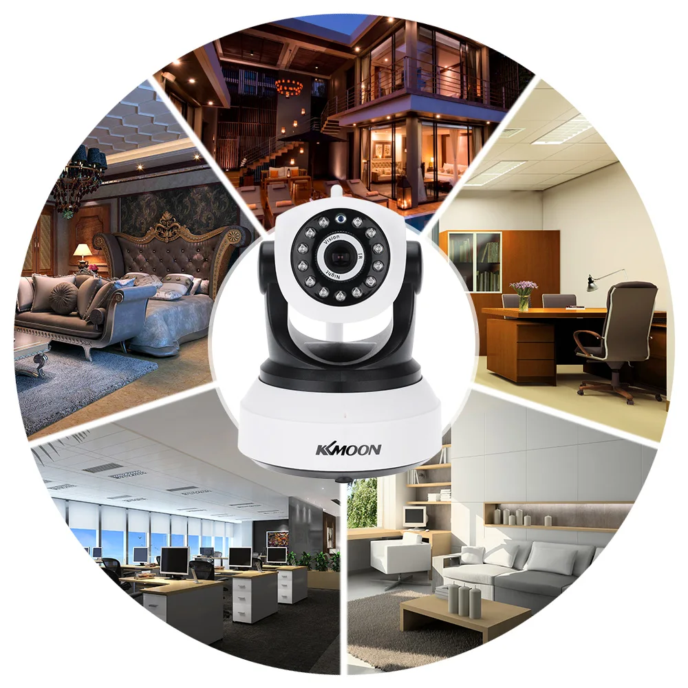 KKMOON беспроводная Wifi 720P H.264 P2P камера безопасности сетевая ИК домашняя наблюдения