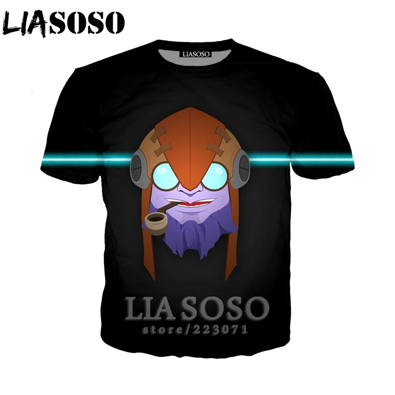 LIASOSO Новый Модный свитшот с 3D принтом для мужчин и женщин видеоигра Dota 2 футболка