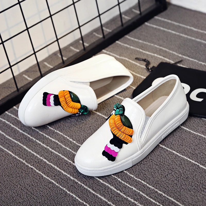 Весной 2017 женщин сладкие толстым дном loafer Корейской модница квартира с блестками