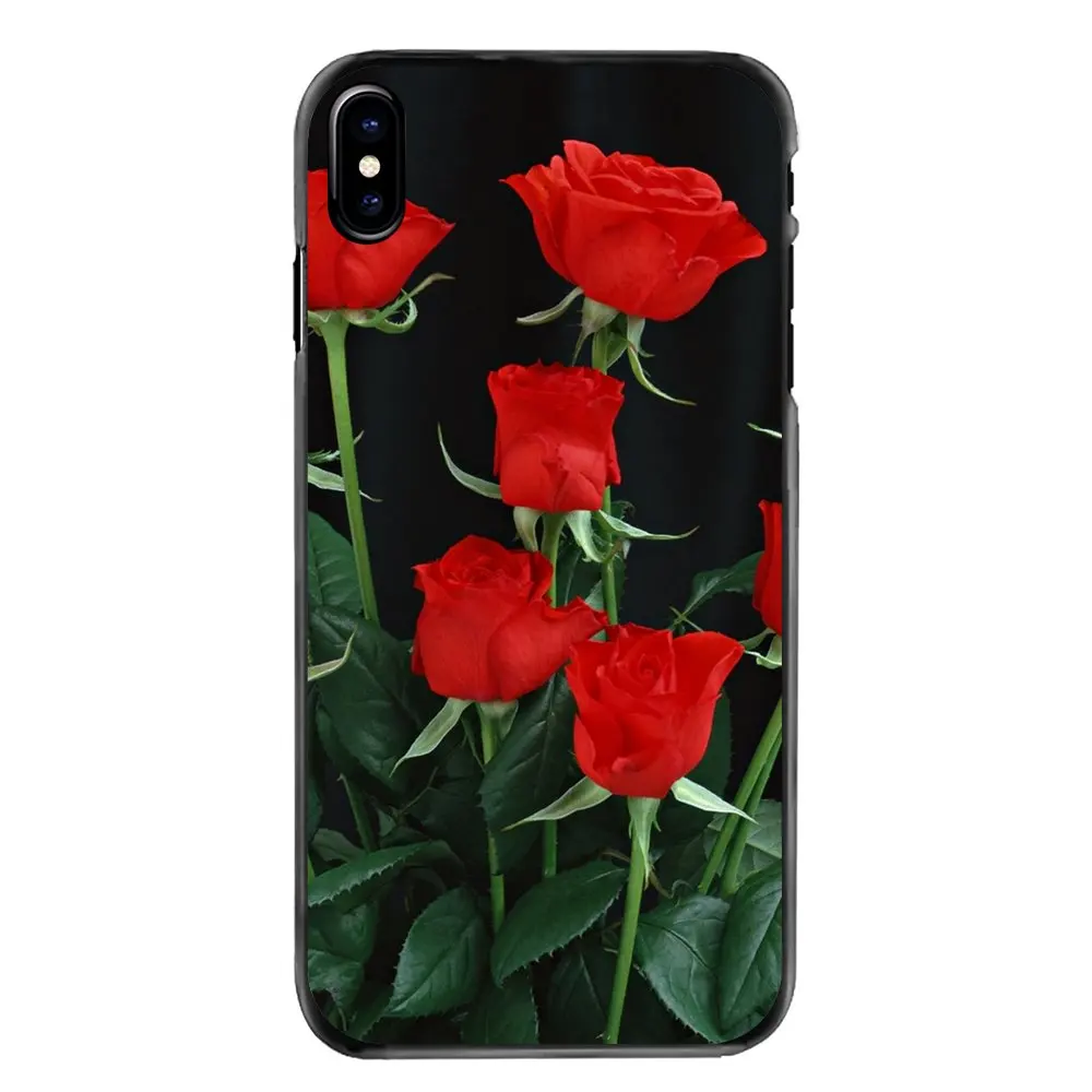 Красивый сад красные розы цветы аксессуары телефон чехол для Iphone 4 4S 5 5S 5C SE 6 S 7 8 Plus