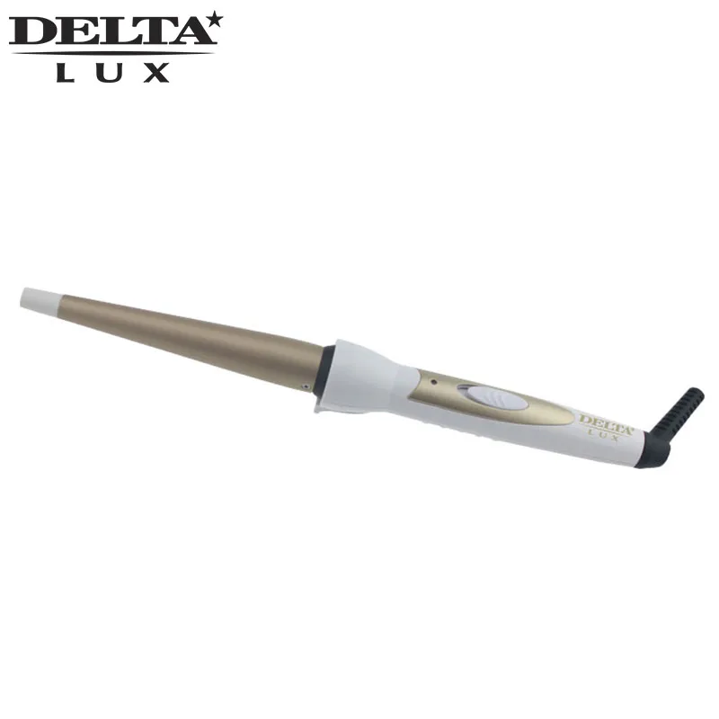 Крутящийся электрический плойка Delta #806 DL-0628 для завивки волос, 25 Вт, керамические ролики, насадки безопасности, индикатор работы.