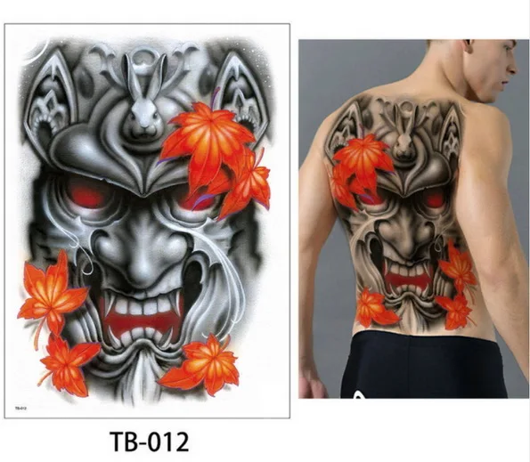 TB12 Новинка 2018new супер большая Татуировка наклейка полная спина грудь Временные татуировки Красота змея Дракон узор большая поддельная Татуировка Женская классная мужская - Цвет: TB12
