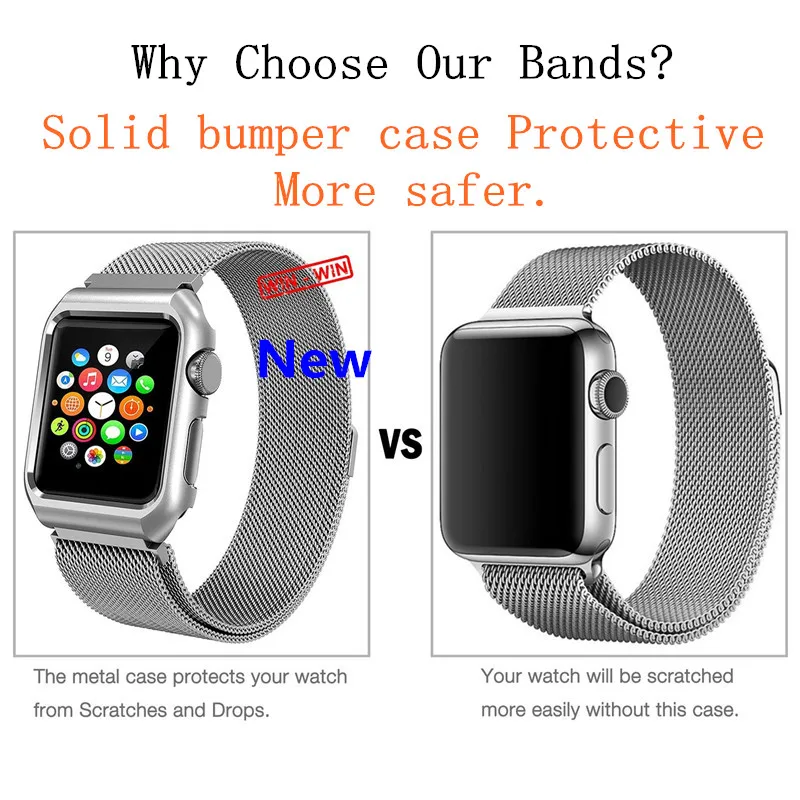 Миланская петля ремешок для Apple Watch 38/42 мм сетка из нержавеющей стали Регулируемый