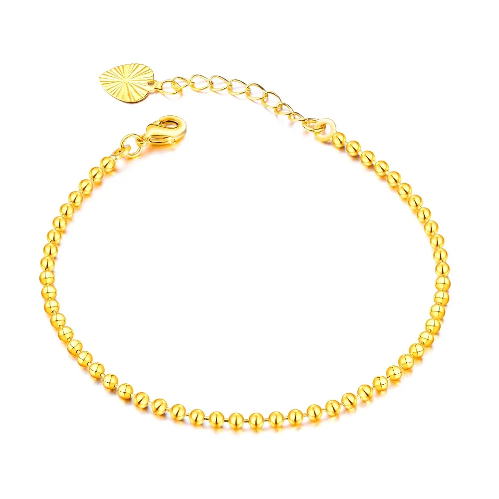 Женский медный браслет с бусинами 2 мм регулируемая длина|Плетеные браслеты| |