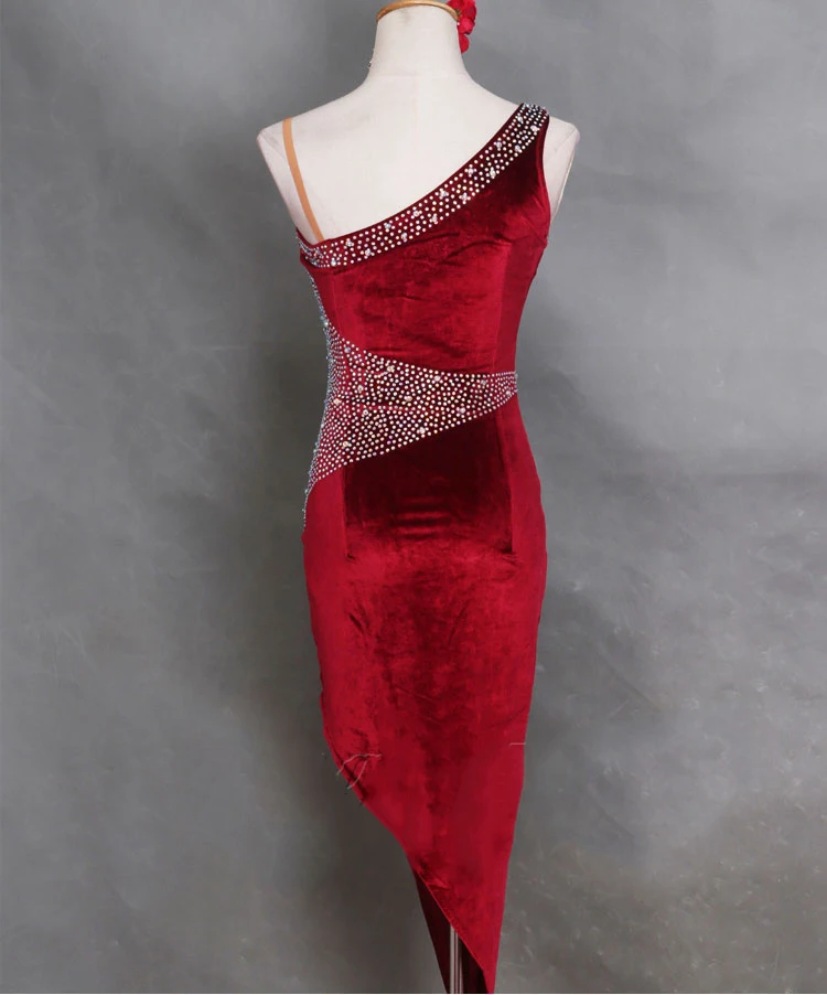 

Profession Latin Dance Dress Women Korean Velvet Adult Samba Costume Lady Sequins Competition Performance Wear Dresses
