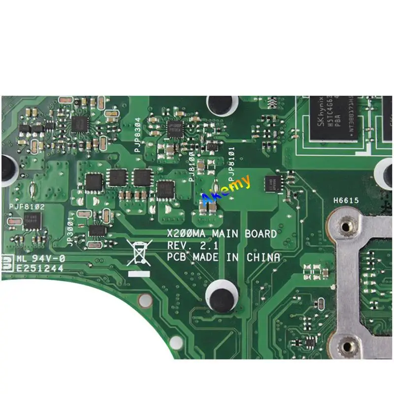AK X200MA материнская плата для ноутбука For Asus F200M F200MA тест оригинальная 2G RAM N3520/3530