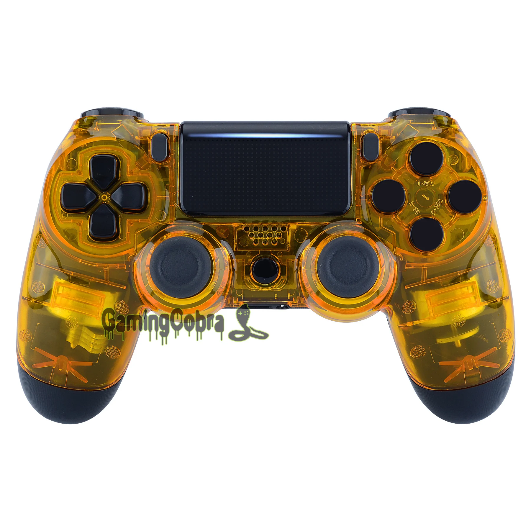 Кристально прозрачный однотонный желтый спереди Корпус в виде ракушки Лицевая панель для PS4 тонкий PS4 Pro контроллер JDM-040 JDM-050 JDM-055 SP4FM09G