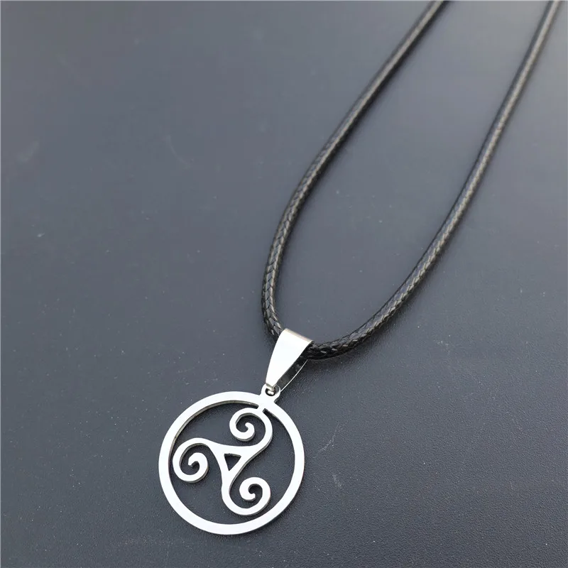 12 шт. подростковое ожерелье волка Triskelion Allison серебряная подвеска из нержавеющей