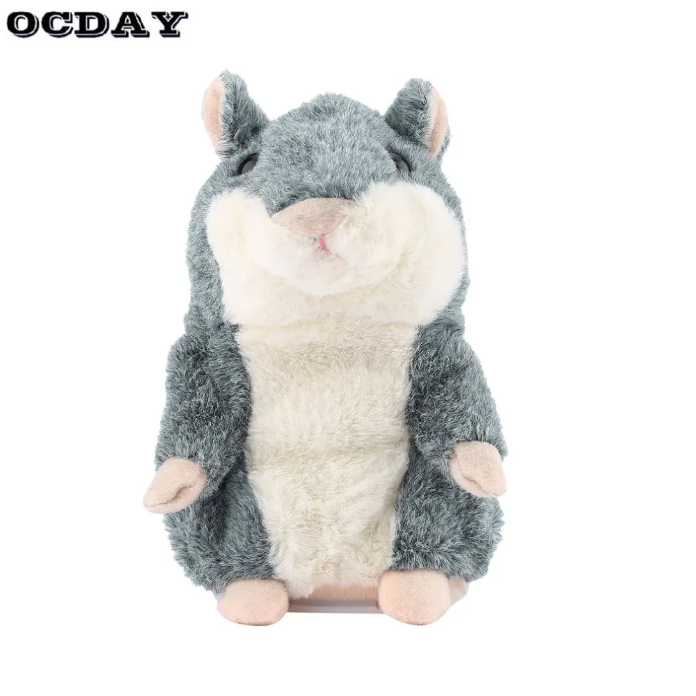 OCDAY плюшевая говорящая игрушка Хомяк Мышь пэт серый интерактивный милый звук