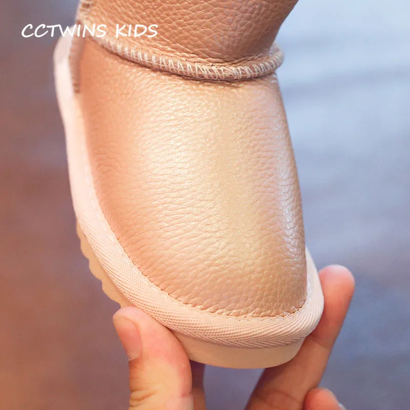 CCTWINS KIDS/2017 г. Детские ботинки из натуральной кожи для маленьких девочек Брендовые