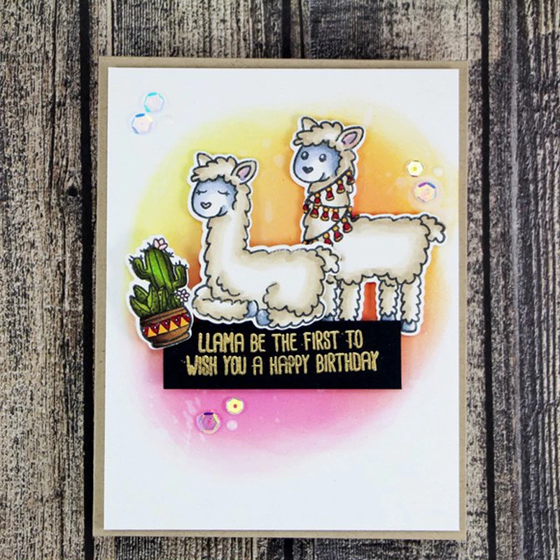 Llama Just Say прозрачный силиконовый набор штампов для скрапбукинга/фото открытки в