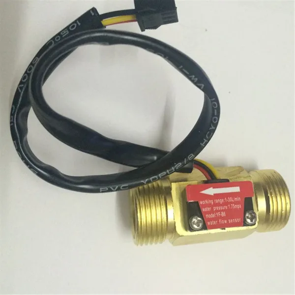 2 шт./лот 3/4 &quotYF B6 воды Холла Магнитный латунный Датчик расхода расходомер|sensor
