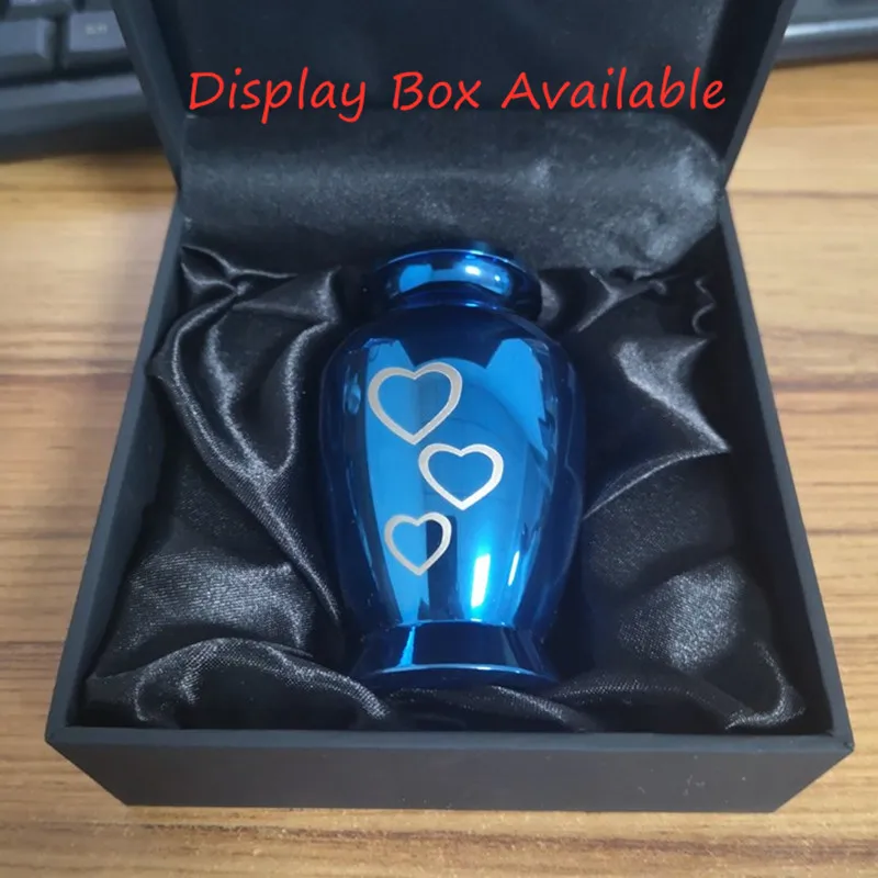 

Royalblue Stainless Steel Cremation Keepsake Mini Urn Hold Small Amount Ashes Always in My Heart Memorial