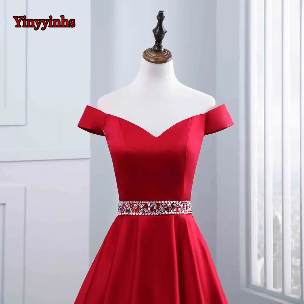 Yinyyinhs Short Prom Dresses 2018 Sexy Backless Off Shoulder Gown Formal Dress Occasion Party Robe De Soiree CG39 | Свадьбы и