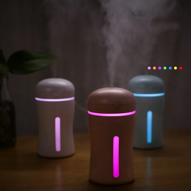 USB мини-увлажнитель с светодиодный ночной Светильник увлажнитель для сердца