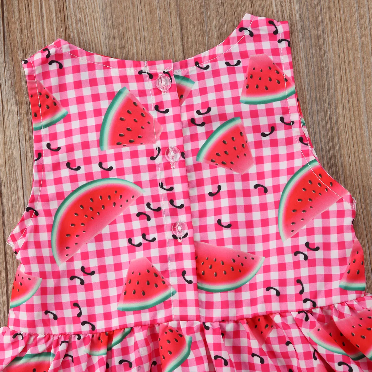 Pudcoco 2018 Новое Детское платье для маленьких девочек с принтом арбуза Повседневный