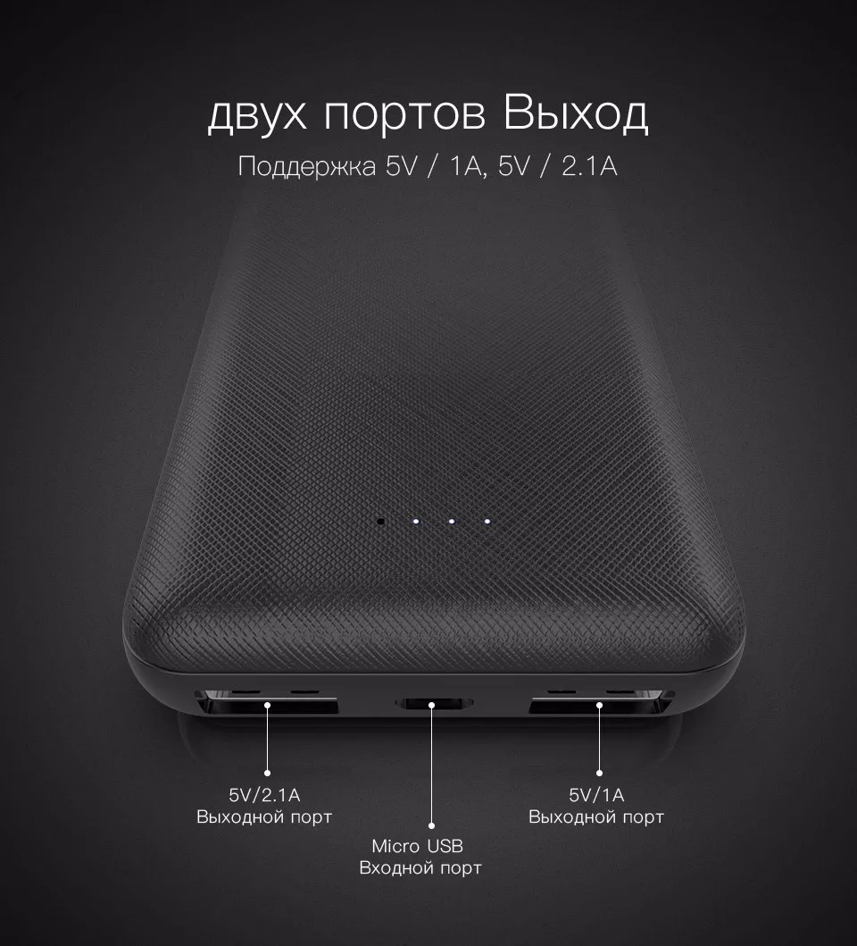 PZOZ Power Bank 10000 мАч Dual USB LED Мобильный телефон внешний аккумулятор 2.1A Быстрая зарядка powerBank для iphone 6 7 8 X XS MAX XR xiaomi портативное зарядное устройство повербанк портативная зарядка блок питания