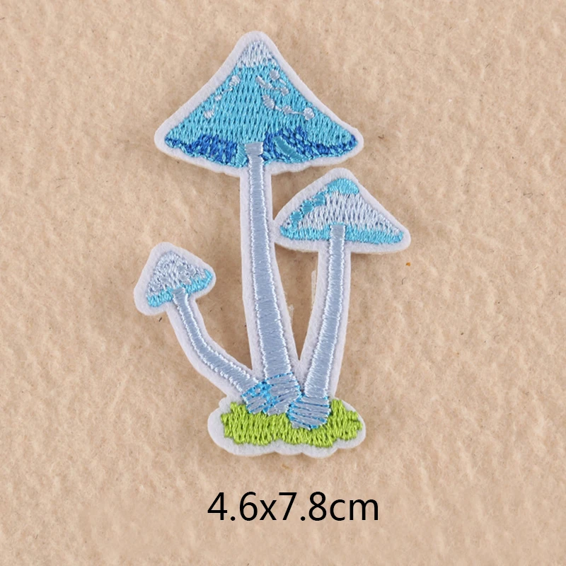 6 шт. Симпатичные нашивки в виде грибов моющиеся наклейки с помощью утюга для