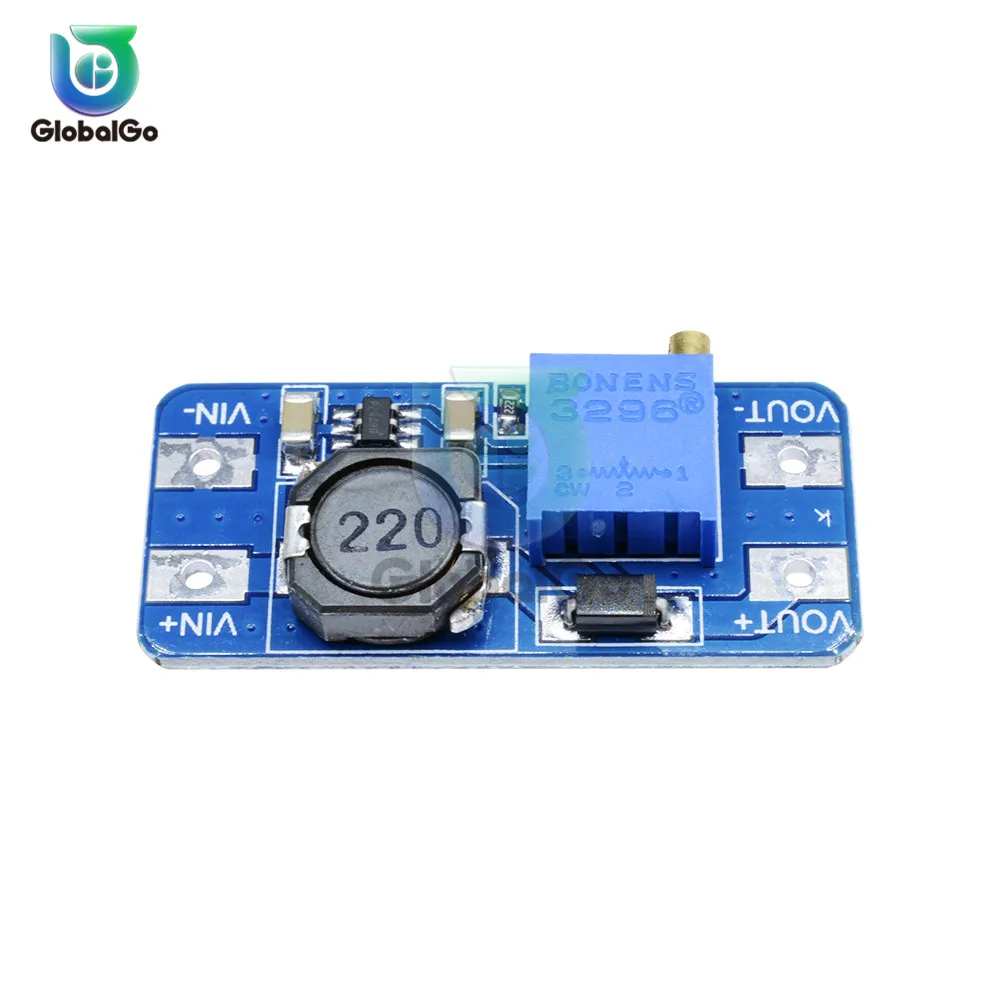 MT3608 dc-dc повышающий преобразователь усилитель питания модуль Boost повышающая плата Макс выход 28 V 2A для Arduino