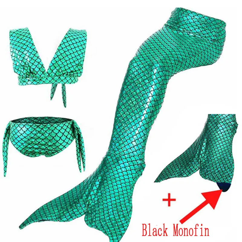 Комплект из 4 предметов хвосты русалки для девочек купальный костюм с