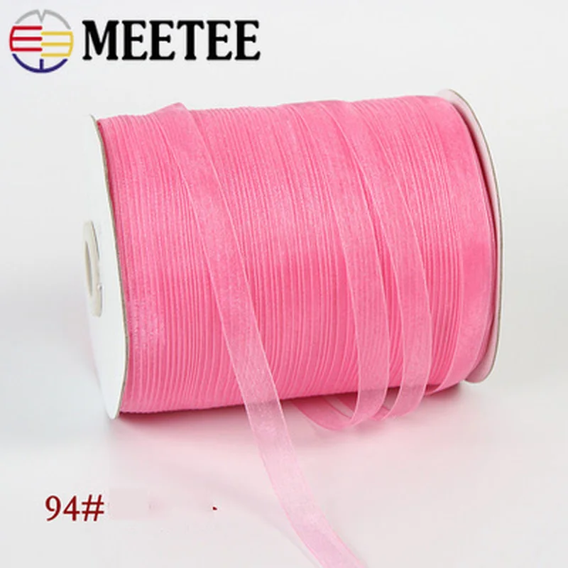 Meetee 1 см ширина 450 м (3/8 &quot) лента прозрачная декоративная Снежная пряжа Подарочная