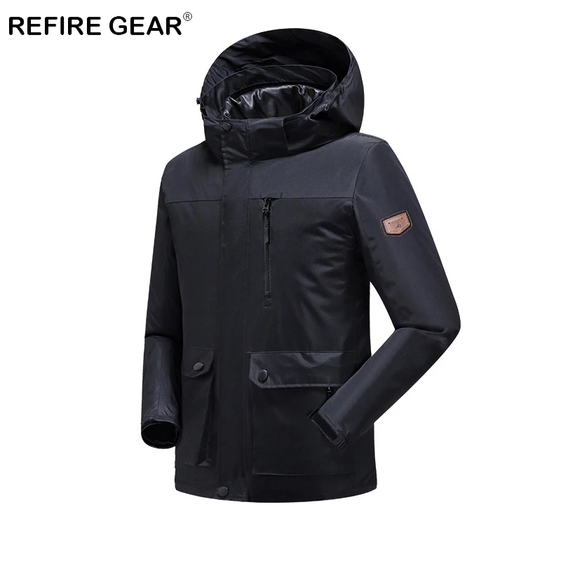 ReFire Gear 3 в 1 осенне зимняя ветрозащитная теплая спортивная куртка Мужская