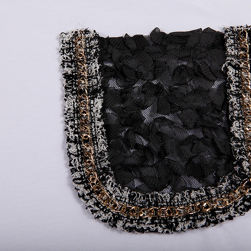 Женская футболка с коротким рукавом GLO STORY белая Повседневная плиссированными