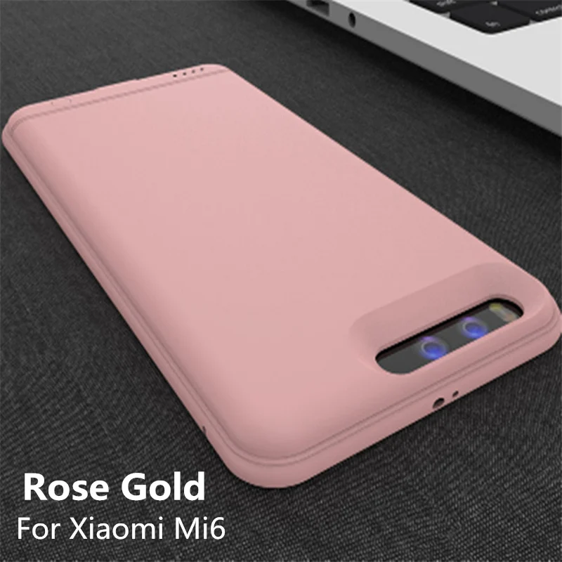 6000/8000 мАч чехол для внешнего аккумулятора для Xiaomi Mi 6 Портативный чехол для зарядного устройства для Xiaomi Mi 8 чехол для резервного аккумулятора - Цвет: Rose Gold For mi 6