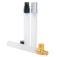 50pcslot 10ml glass spray bottle aluminium perfume atomizer sample gift empty cosmetic containers for travil container