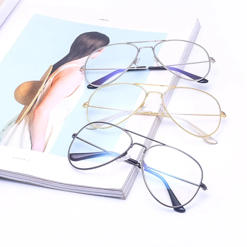 Оптические Золотые очки авиаторы женские и мужские брендовые классические